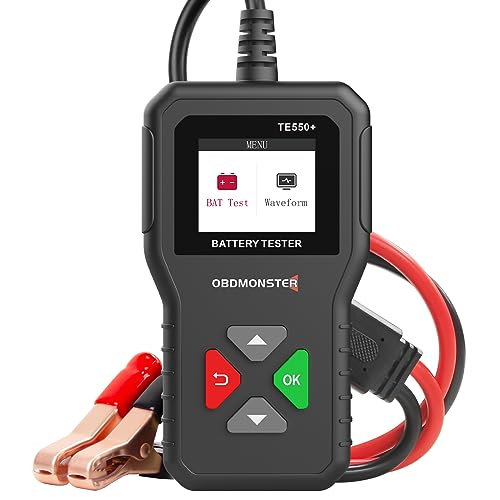 TE550+ Car Battery Tester 6V/12V/24V, Digital Analyzer - color: Black+Silver