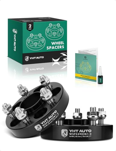 YHTAUTO 5x100 Hub Centric Wheel Spacers 1 Inch for Saab, Subaru, Toyota - size: 1 Inch Thickness, style: 2 PCS