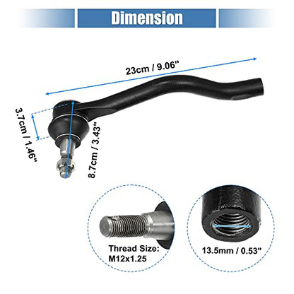 X AUTOHAUX 2pcs Front Outer Tie Rod End Links Suspension Steering Tie Rod End ES800357 ES800358 for Nissan Altima 2007-2015 for Nissan Maxima 2009-2018
