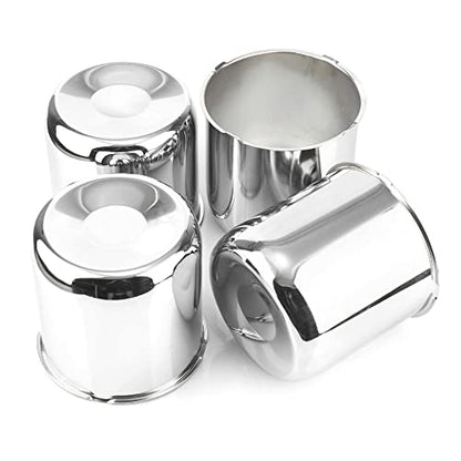 4Pcs 4.88" OD 4.76" H Push Through Trailer Wheel Center Cap for Rim - color: Chrome, size: 4.88" Hub 4.76" H