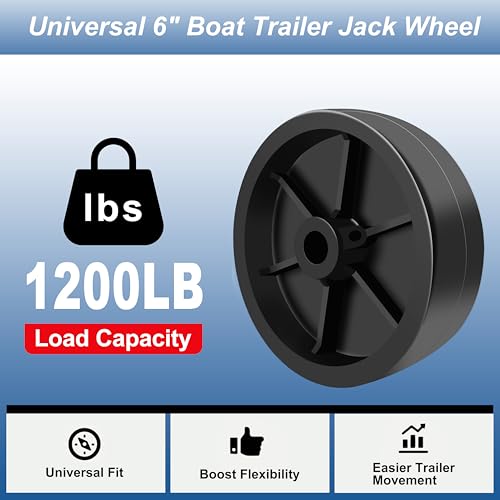 6-Inch Boat Trailer Jack Wheel Replacement