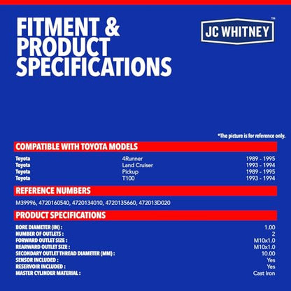 JC Whitney Brake Master Cylinder