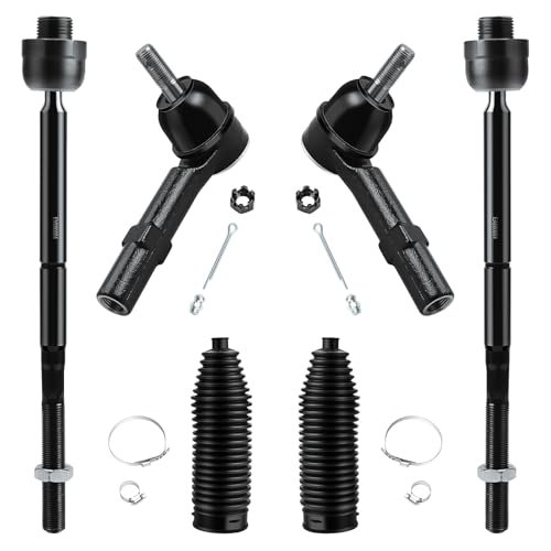 6pc Front Inner Outer Tie Rod Ends for 2007-2013 Chevy Silverado 1500