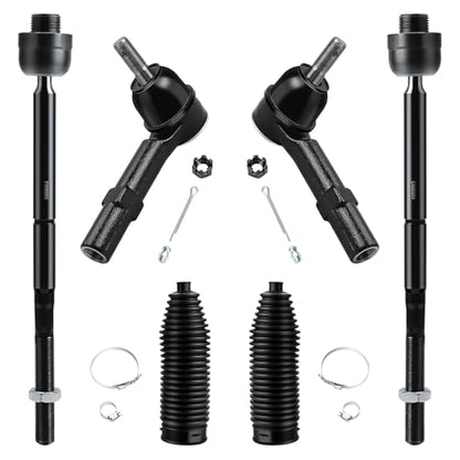 6pc Front Inner Outer Tie Rod Ends for 2007-2013 Chevy Silverado 1500
