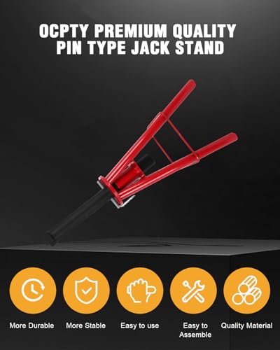 OCPTY 10 Ton (20,000 lbs) Capacity Jack Stands Pin-Type Jack Stands
