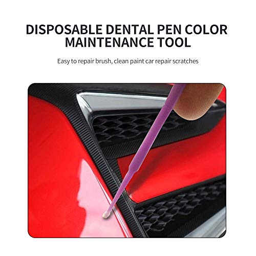 Touch Up Paint Brushes for Automotive Paint Chip Repair Disposable Micro Applicators (S:1.5mm, Purple)-100 Pieces - style: 1.5MM,Purple