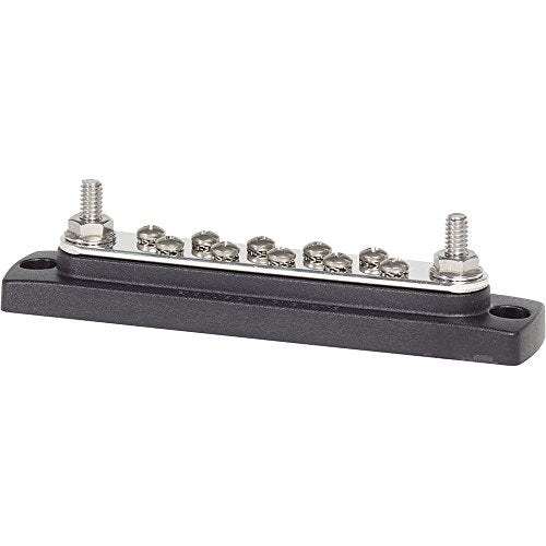 Blue Sea Systems 2301 150 Amp Common BusBar with 10 screws - style: 150a - 10 Screw, No Cover