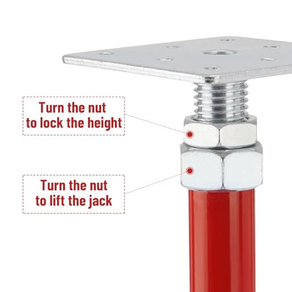 5-8" Screw Jacks, 5000lbs House Floor Jacks, Mini Foundation Jacks - size: 4X