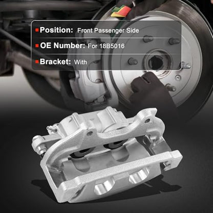 cciyu Front Right Disc Brake Caliper w/Bracket 18B5016 - size: Front Right[18B5016]