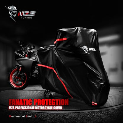 MZS 420D Waterproof Motorcycle Cover fits up to 96" Street & Adventure Bike - size: 96" Street & Adventure