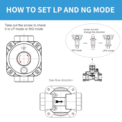 1/2" Natural/Propane Gas Pressure Regulator with 2 Brass Pipe Fittings (1/2" x 1/4"), LPG 10" NG 4" (Outlet Pressure), 1/2 PSI (Inlet Pressure), 13/16" in and Out Opening - size: 1/4