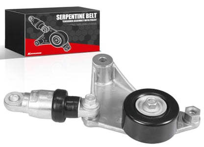 Belt Tensioner Assembly with Pulley, Replacement for 16620-0W110 16620-28010, Compatible with Toyota RAV4 Camry Solara Highlander, Compatible with Scion tC, L4 2.0L/2.4L - size: 16620-0W110