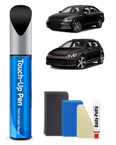 L041/A1 Black Touch Up Paint Kit Compatible with Volkswagen Exact Match Car Scratch Repair Touch Up Paint Kit - color: Black(L041/A1) Compatible with Beetle/CC/EOS/Golf/Golf-SportWagen/GTI/Jetta/Passat/Routan/Tiguan/Touareg