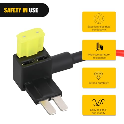 Nilight 10 Pack Micro2 Car Add a Circuit ATR Blade Fuse Tap Adapter - color: 10Pcs Micro2