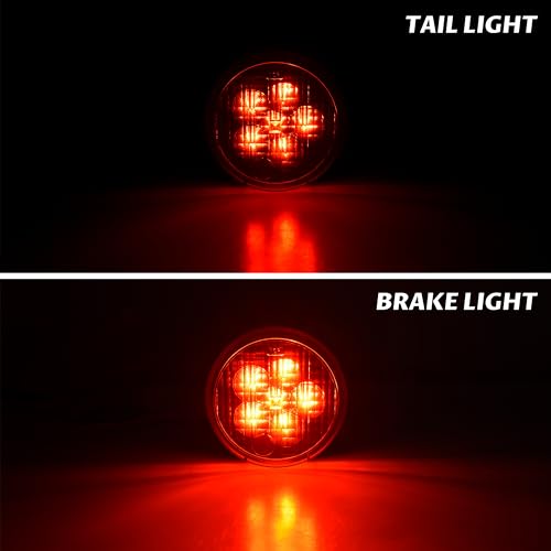 SAUTVS 2PCS Red LED Tail Lights for Kawasaki Teryx 4 Teryx4 2012-2016