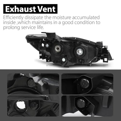 G-PLUS Headlight Assembly Compatible with Mazda CX-5 2013-2016,Left - size: Fit Mazda CX-5 2013-2016 Left(Clear)