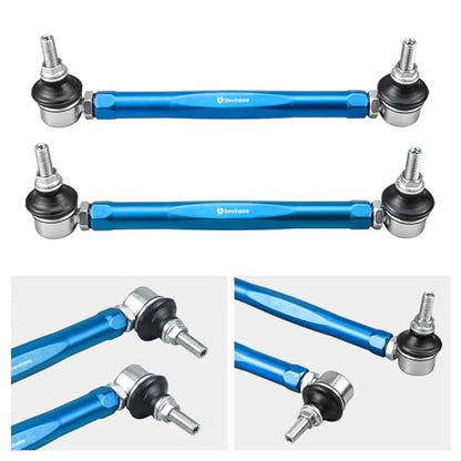 Bevinsee Adjustable Front Sway Bar End Link Kit Compatible with E46 Z4 E85 - color: Blue