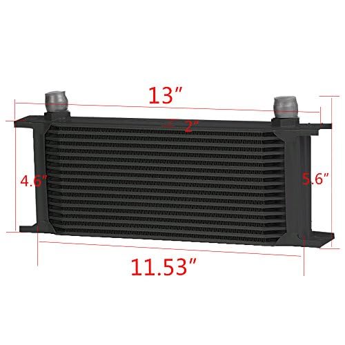 G-PLUS Black AN10-10AN 16 Row Universal Engine Transmission Racing Oil - color: Black, size: 16 Row AN10