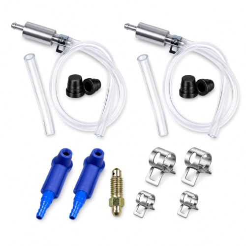 Universal Brake Bleeder Kit, One Way Check Valve Hydraulic Brake Bleeding Tool with Adapter & Hose for Car Motorcycle ATV Clutch System-2 Pack