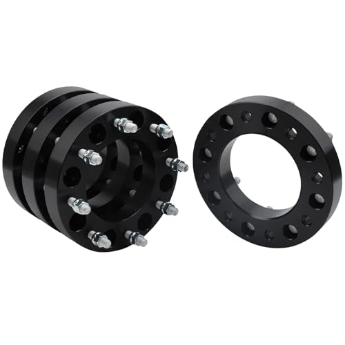 IRONTEK 8x200mm Wheel Spacers Compatible for Ford F350 2005-2025 Super Duty DRW, for Ram 3500 2019-2025 DRW, 8x6.5 Wheel Spacer 1.5 inch Thread Pitch M14x1.5 Hub Bore 142mm 4PCS - size: 8x200-4PCS