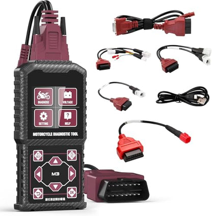 MRCARTOOL M3 OBD2 Motorcycle Scanner Tool with Euro-5 Cable