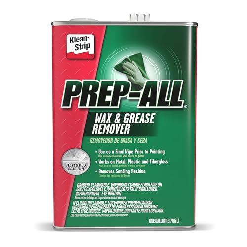 Klean-Strip Prep-All Wax and Grease Remover, Multi-Surface Paint Prep Cleaner, Effective for Auto Body, Garage, 1 Gallon