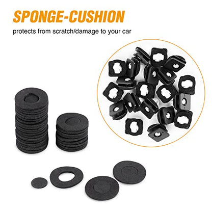 GOOACC 20Pcs A-Pillar Trim Hardware Windshield Moulding Retaining Clips - color: 20Pcs A-Pillar Clips