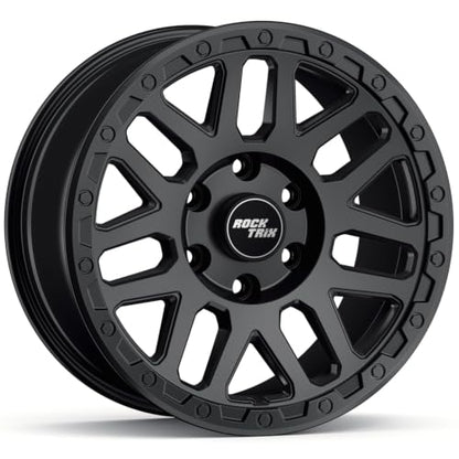 RockTrix RT110 17 inch Wheel 17x8.5 6x135, 0mm Offset, Matte Black - color: Matte Black, size: 17x8.5 0mm offset