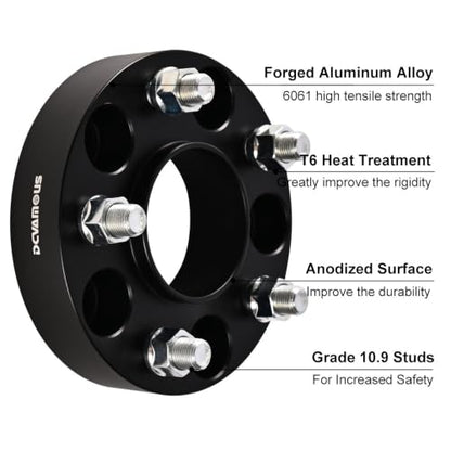 4pc Forged 5x4.75 Hubcentric Wheel Spacers 1.5 Inch Thick with 12x1.5 Studs - size: 1.5 Inch-4 PCS