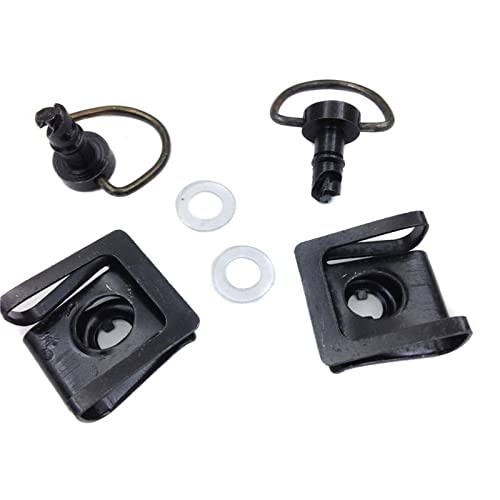Motorcycle Parts Black Quick Release Race Dzus Style Motorcycle 1/4 Turn Fairing Fastener 15mm D-Ring Pins 2pcs Black - color: Black
