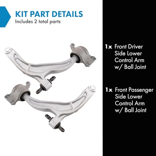 TRQ Front Lower Control Arm with Ball Joint Set 2 Piece - style: PSA27959