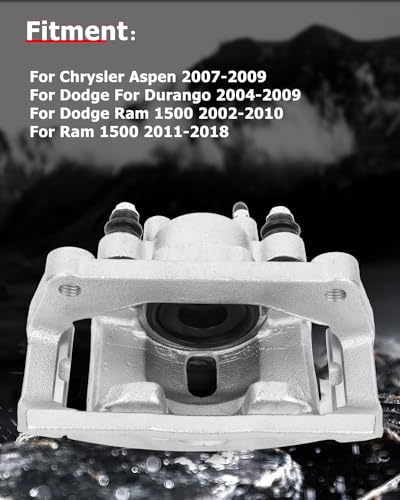 cciyu Rear Left Disc Brake Caliper Assembly w/Bracket 18-B4837 For Dodge - size: Rear Left[18-B4837]