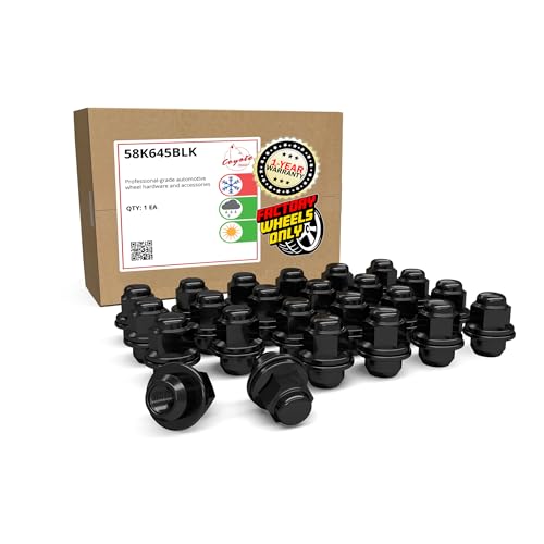 Wheel Accessories Parts 24 Pcs M12x1.5 12x1.5 Thread OEM Factory Style Lug Nuts 1.5" Long Black 13/16" 21mm Hex Fits Toyota Tacoma ｜ 90084-94001 ｜ 611-211 - color: Black, size: 24 Pack, style: Toyota Tacoma 4Runner 2005-23