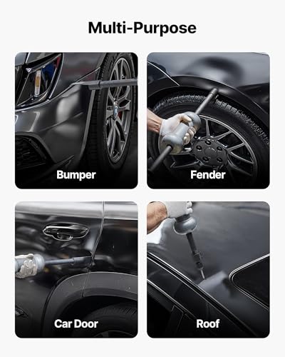 VEVOR Dent Puller Kit, 13-in-1 Slide Hammer Dent Removal Kit, Heavy-Duty Auto Body Truck Repair Automotive Damage Remover Tool Repair Frame with Carrying Case, Extension Rod, Non-Slip Handle - size: 13-in-1