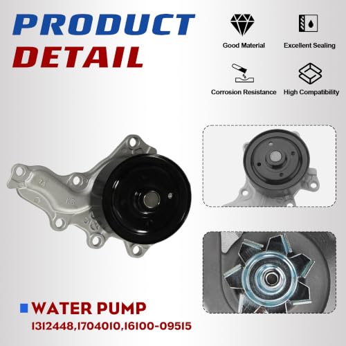 1AR-FE 2AR-FE Engine Timing Chain Kit & Water Pump For Toyota 2.5L 2.7L