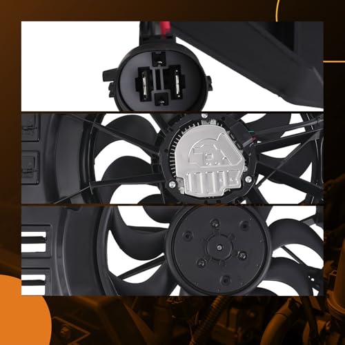 maXpeedingrods Radiator Cooling Fan with Shroud Assembly for Ford Escape 2013-2016 Transit Connect 2014-2022, CV6Z8C607Q CV6Z8C607A FO3115195 - size: CV6Z8C607Q