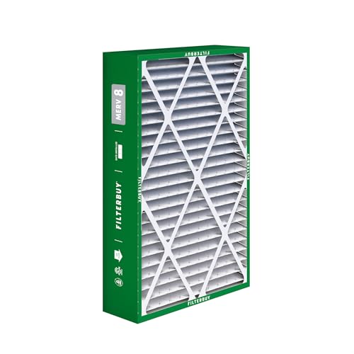 Filterbuy 16x25x5 Air Filter MERV 8 Dust & Allergy Defense (2-Pack) - style: 16x25x5 (Actual: 15.38 x 25.50 x 5.25)