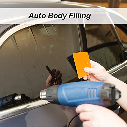 DaKuan 9-Piece Automotive Body Filler Spreader Kit - 3x4", 3x5", 3x6" Reusable PE Plastic Spreaders for Bondo, Putty, Glaze, Caulk & Paint (4,5,6 Inch)
