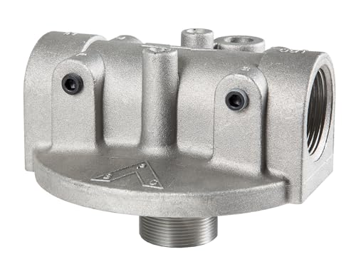 Buyers Products FH225, 50 GPM Return Line Filter Head, 1-1/4 Inch NPT Ports with 25 PSI Bypass, Series 2 Hydraulic Filter Head for Truck and Equipment Reservoir Systems, 150 PSI Rated