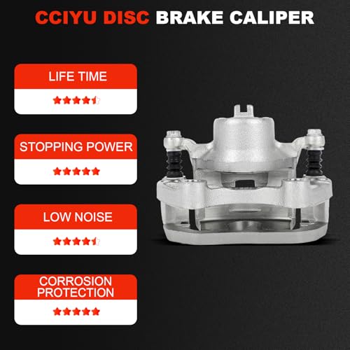 cciyu Front Right Disc Brake Caliper Assembly w/Bracket 19B2691 - size: Front Right[19B2691]