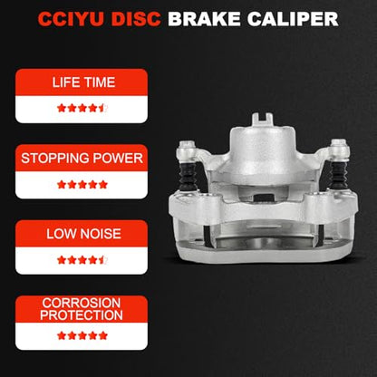 cciyu Front Right Disc Brake Caliper Assembly w/Bracket 19B2691 - size: Front Right[19B2691]