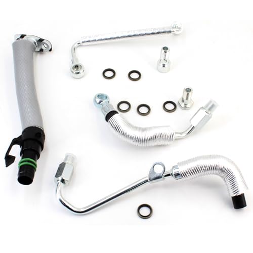 4PCS Turbo Oil Return Drain Line and Oil Feed Pipe Kit Compatible with Chevy Cruze Sonic Trax & Buick Encore 1.4 L4 55568031 55592600 25198546 55567067 55587854