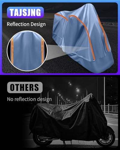 Full Enclosed Motorcycle Cover Waterproof Outdoor Length up to 108" - size: 3.(3XL) 108"L x 45"W x 59"H
