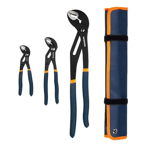 MANUFORE Water Pump Pliers, 7/10/16 Inch Tongue and Groove Pliers Set - style: 7-10-16 in
