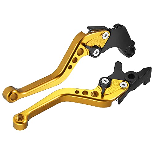 Motoforti Adjustable Brake Clutch Levers for Honda CBR250R 2011-2013 Gold Tone Aluminum Alloy 1 Pair - color: Gold Tone