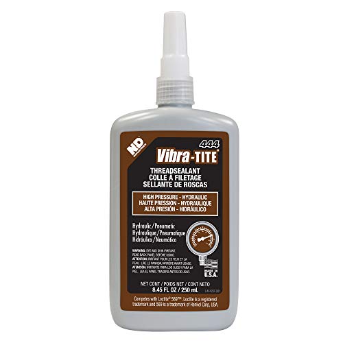 Vibra-TITE 444 Brown High Pressure Hydraulic Anaerobic Thread Sealant, 250ml Bottle - size: 250 milliliters