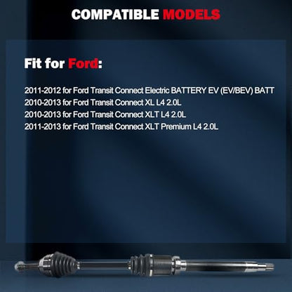 cciyu NCV11000 CV Axle Shaft Assembly Fit For Ford Transit Connect - size: 17-9550
