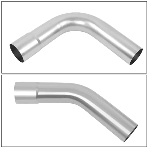 DNA MOTORING 8Pcs 3 Inches Mild Steel DIY Custom Exhaust Tubing Mandrel Bend Pipes Straight & U-Bend Kit, Universal Fit, ZTL-30RAW-8P - size: 3Inch, style: Mild Steel
