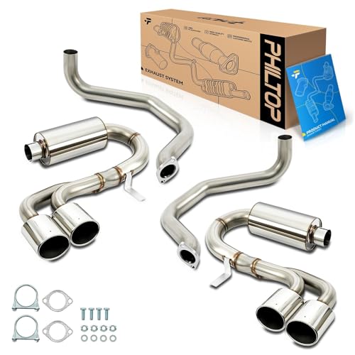 PHILTOP Cat-Back System Fit for 1997-2004 Chevrolet Corvette - size: 1997-2004 Chevrolet Corvette