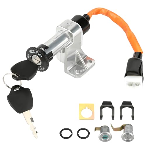 YOXUFA Ignition Switch Key Assembly for Chinese Scooter Moped GY6 49cc 50cc 150cc Tao Tao VIP Icebear Jonway Roketa Tank Peace Sports Vitacci Magnum Sunny Replacement Parts